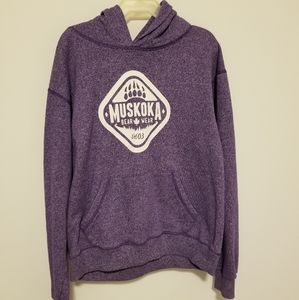 Muskoka Bearwear purple salt and pepper hoodie